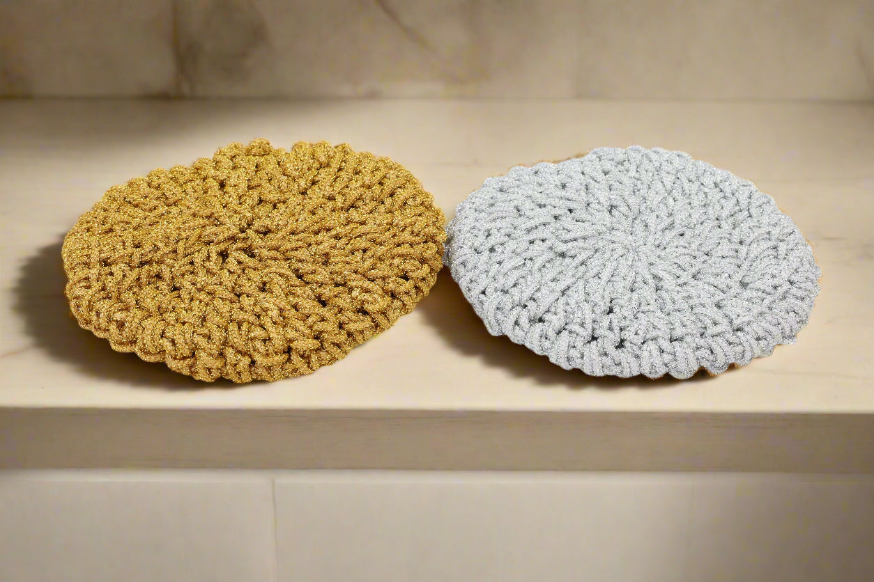 Apple scrubber and Round non scratch scourer Pack (10 pcs)