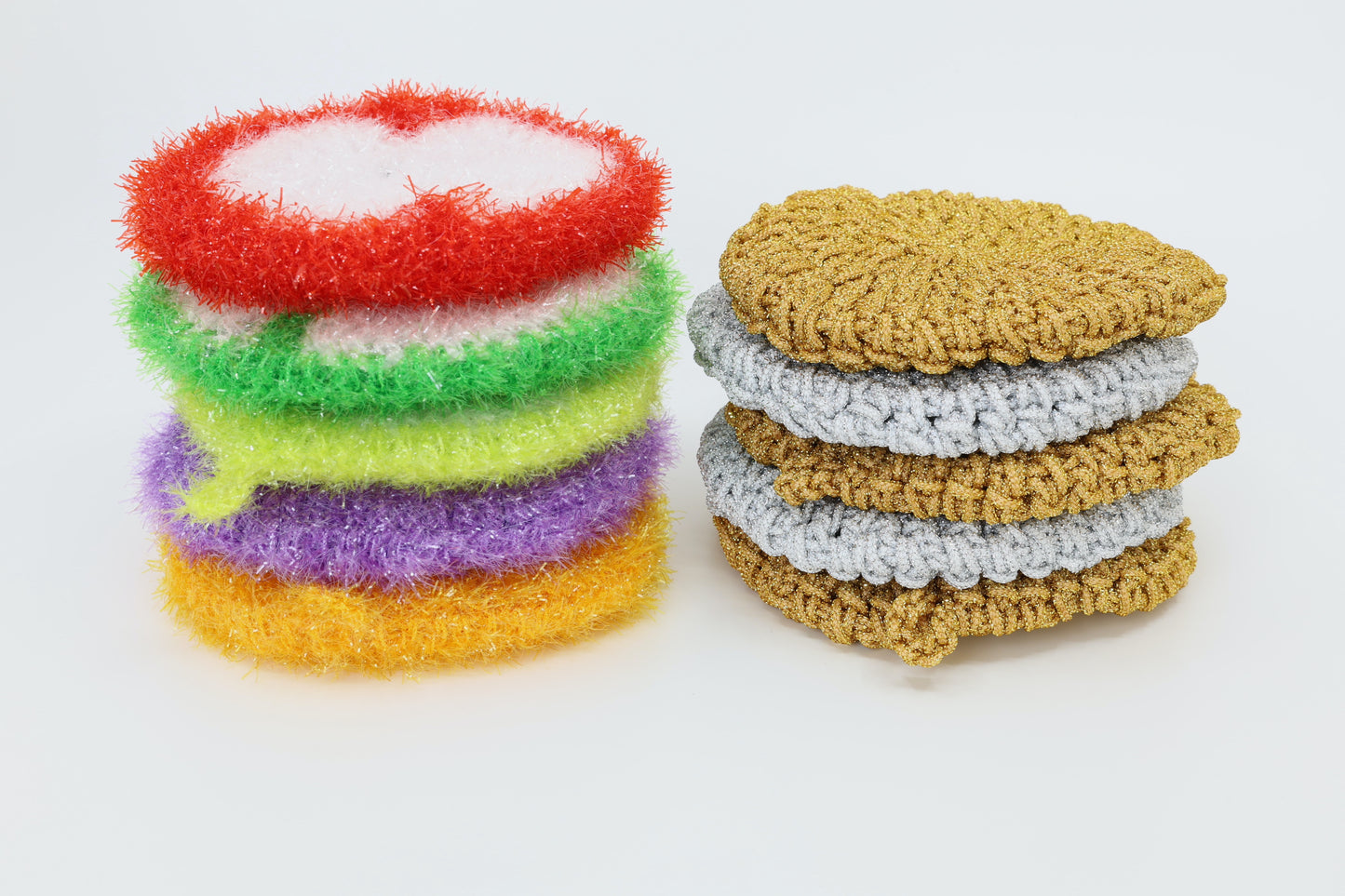Apple scrubber and Round non scratch scourer Pack (10 pcs)