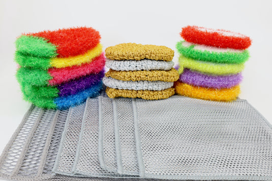 Korean Scrubber, Non Scratch Scourer and Mesh MEGA PACK (23 PCS with Shipping Included in Price)