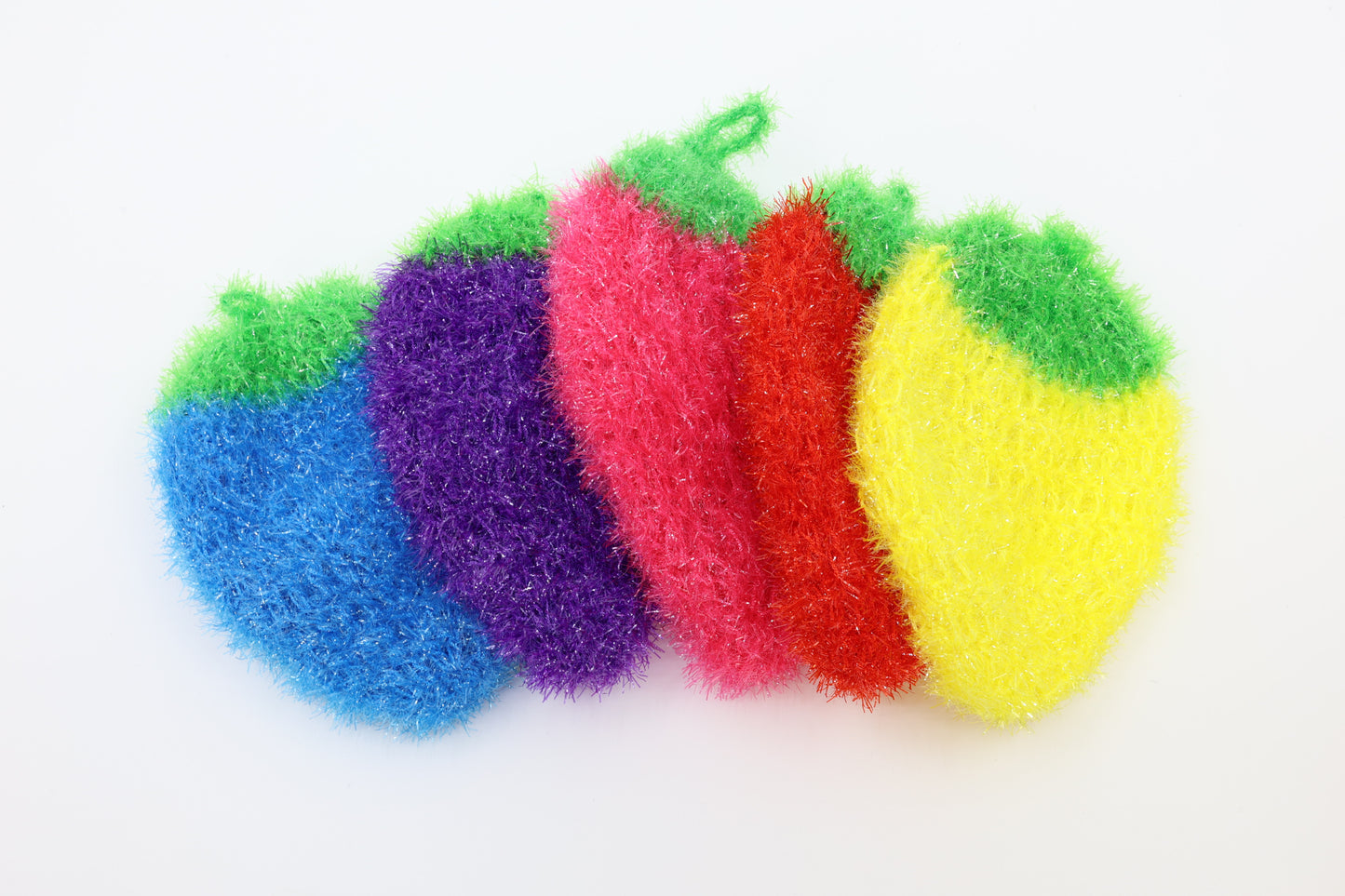 Strawberry dish scrubber and Round non scratch scourer PACK (10 PCS)